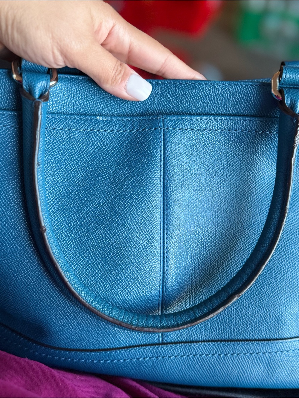 Coach blue tote 👜 - Picture 16 of 16